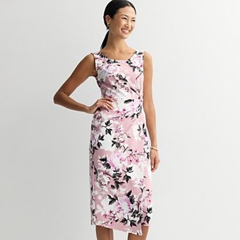 Women's Connected Apparel Printed Crepe Scuba Side-Twist Skirt