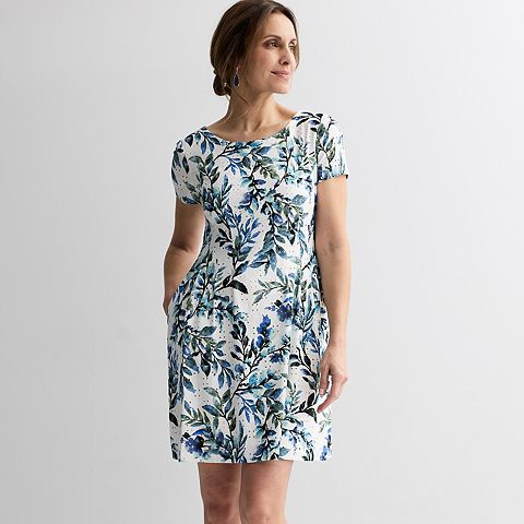 Женские платья Connected Women's Connected Apparel Printed Eyelet Dress