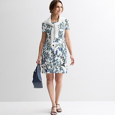 Women's Connected Apparel Printed Eyelet Dress