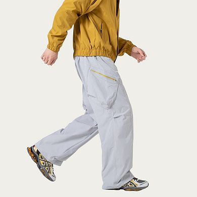 Men's Relaxed Fit Cargo Pants with Side Pockets and Adjustable Drawstring Waist