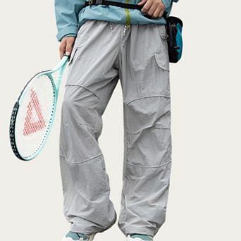 Men's Lightweight Cargo Pants with Drawstring Waist and Utility Pockets