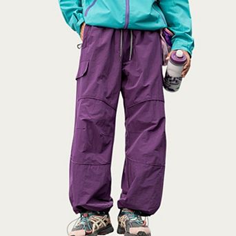 Men's Lightweight Cargo Pants with Drawstring Waist and Utility Pockets