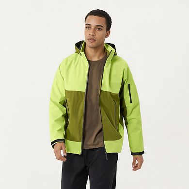 Anna-Kaci Men's Lightweight Zip-Up Windbreaker Jacket with High Collar and Elastic Cuffs