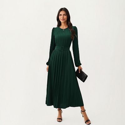 black long sleeve square neck midi dress Black Square Neck Long Sleeve Midi Dress