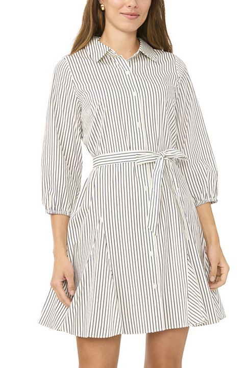 Женские платья MSK Women's MSK Collared Button Down Godet Tie Waist Dress