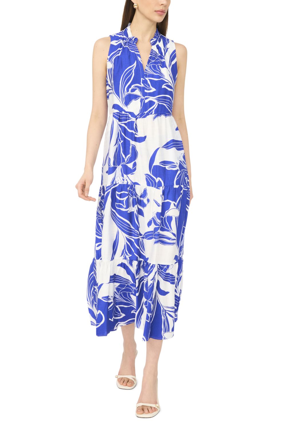 Женские платья MSK V-Neck Sleeveless Tiered Maxi Dress