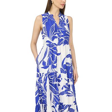 Women's MSK V-Neck Sleeveless Tiered Maxi Dress