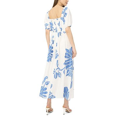 msk dresses women Women's Floral Jersey Front-Zip Sleeveless Dress the rayon material provides comfort and breathability MSK Womens Floral Print Smocked