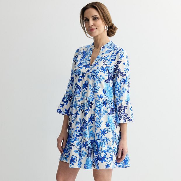 white christmas dresses Robbie Bee Silk Button Down Dress – Prism Boutique main image 1