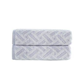 Brooks Brothers Criss Cross Stripe 2 pc Bath Sheets