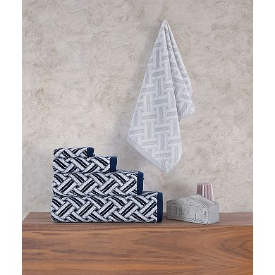 Brooks Brothers Criss Cross Stripe 2 pcs Bath Sheets