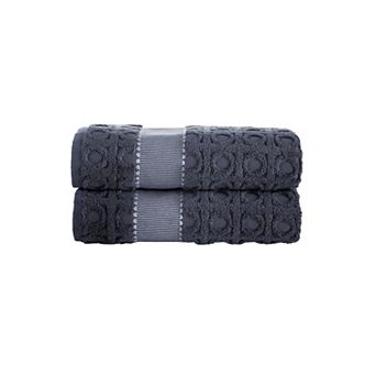Brooks Brothers Circle in Square 2 pc Bath Towels