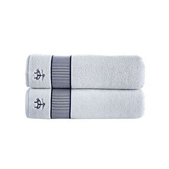 Brooks Brothers Fancy Border 2 pc Bath Sheets