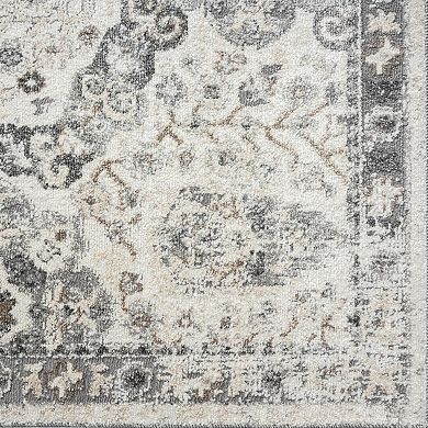 Luxe Weavers Floral Vintage Medallion Indoor Area Rug