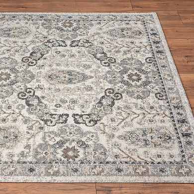 Luxe Weavers Floral Vintage Medallion Indoor Area Rug