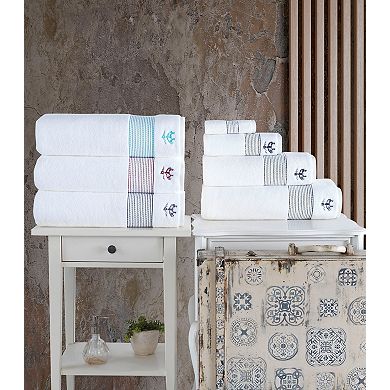 Brooks Brothers Rope Stripe Border 3 pcs Towel Set