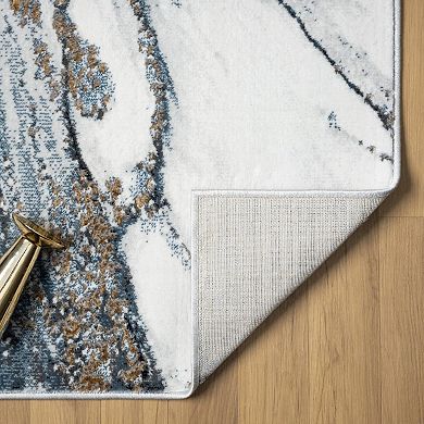 Luxe Weavers Marble Effect Abstract Area Rug