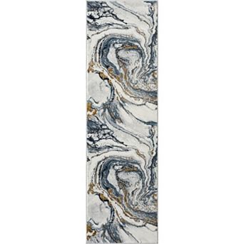 Luxe Weavers Marble Effect Abstract Area Rug