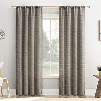 No. 918 Laurel Textured Semi-Sheer Back Tab Single Window Curtain Panel