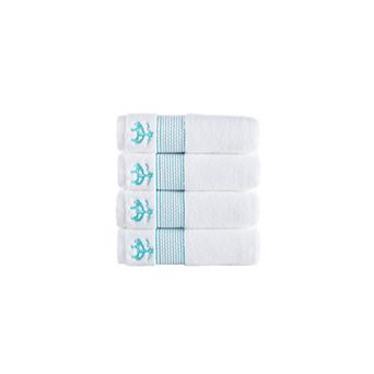 Brooks Brothers Rope Stripe Border 4 pc Hand Towels