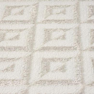 Luxe Weavers Geometric Pattern Metallic Area Rug