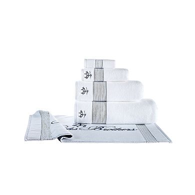 Brooks Brothers Rope Stripe Border Hand Towel