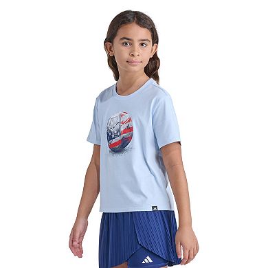 Girls adidas Short Sleeve Soccer Graphic Tee