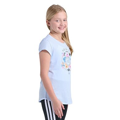 Girls adidas Short Cap Sleeve Soccer Graphic Tee