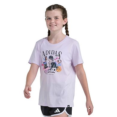 Girls adidas Graphic Short Sleeve Tee
