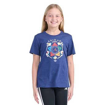 Girls 7-16 adidas Short Sleeve Heather Graphic Tee