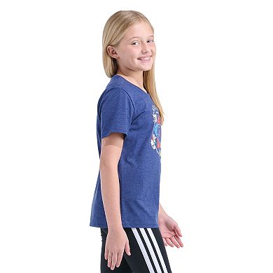 Girls 7-16 adidas Short Sleeve Heather Graphic Tee