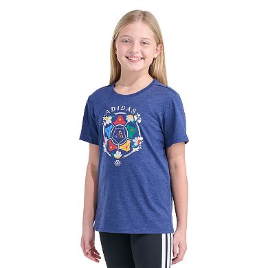 Girls 7-16 adidas Short Sleeve Heather Graphic Tee