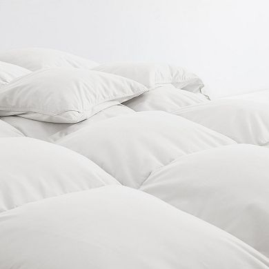 Unikome Luxurious White Heavy Weight Goose Feathers Down Comforter for Winter Weather Duvet Insert
