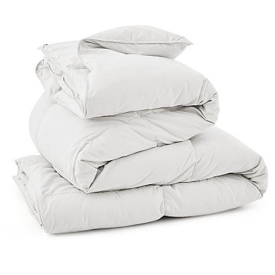 Unikome Luxurious White Heavy Weight Goose Feathers Down Comforter for Winter Weather Duvet Insert