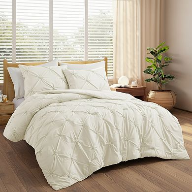 Unikome Pinch Pleat Comforter Set Soft & Cozy All Season