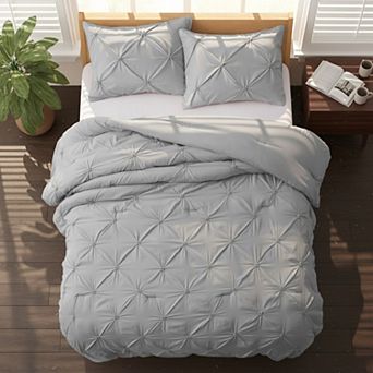 Unikome Pinch Pleat Comforter Set Soft & Cozy All Season