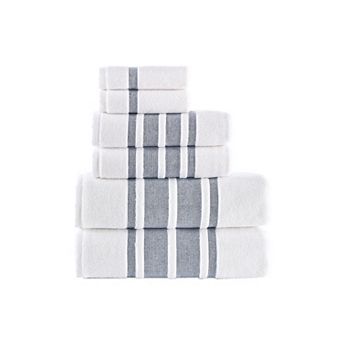 Brooks Brothers Contrast Border 6 pc Towel Set