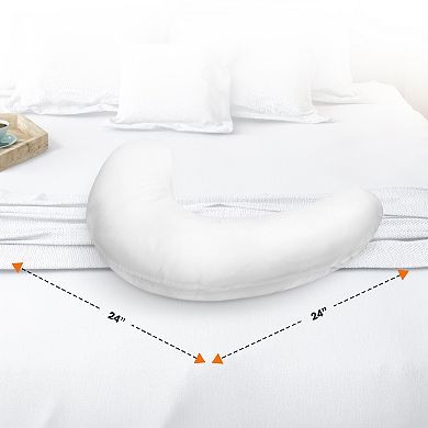 Cheer Collection Boomerang Shaped Bed Pillow, Side Sleeper Neck