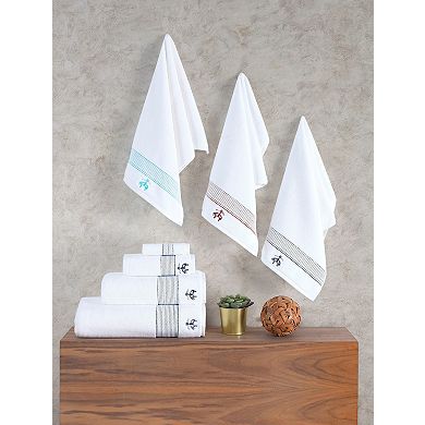 Brooks Brothers Rope Stripe Border 2 pcs Bath Sheets