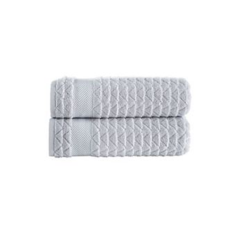 Brooks Brothers Herringbone 2 pc Bath Towels