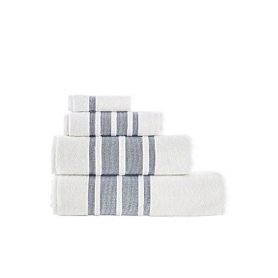 Brooks Brothers Contrast Border 2 pcs Bath Towels