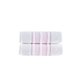 Brooks Brothers Contrast Border 2 pc Bath Towels
