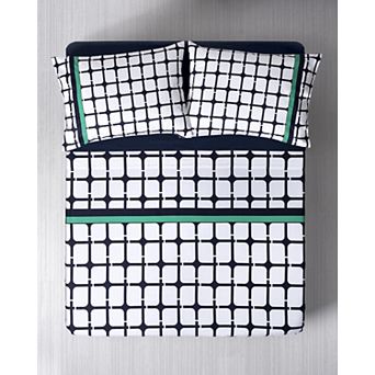 Brooks Brothers Broken Square Cotton Sateen Sheet Set