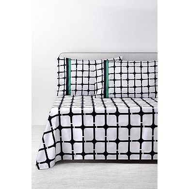 Brooks Brothers Broken Square Cotton Sateen Sheet Set