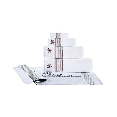 Brooks Brothers Rope Stripe Border Bath Towel
