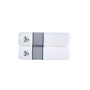 Brooks Brothers Fancy Border 2 pc Bath Towels