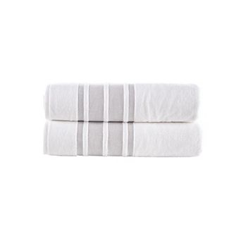Brooks Brothers Contrast Border 2 pc Bath Sheets