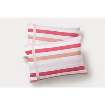 Brooks Brothers Awning Stripe Cotton Percale Pillowcase Pair