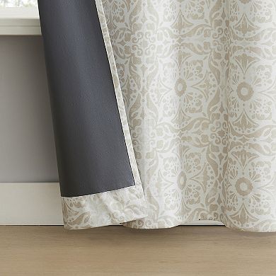 The Big One® Cerca Tonal Medallion 100% Blackout Grommet Single Window Curtain Panel