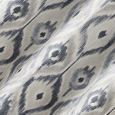 The Big One® Tarsia Watercolor Ogee 100% Blackout Grommet Single Window Curtain Panel